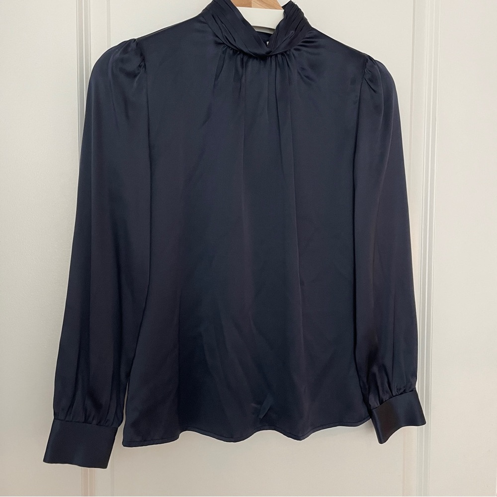 100% Silk Navy Blue Lilysilk Blouse